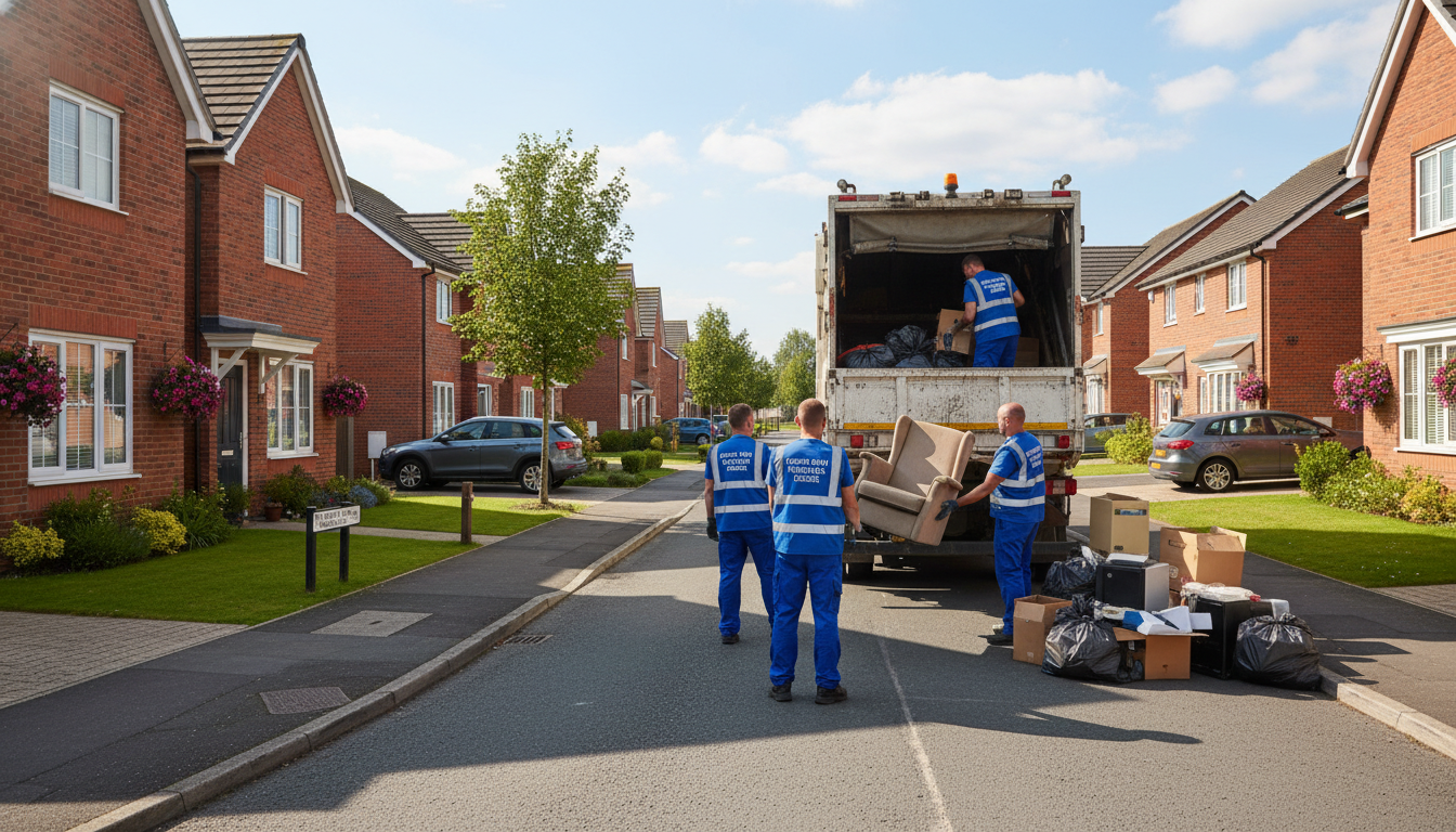 Professional House Clearance team in Dickens Heath loading waste into van