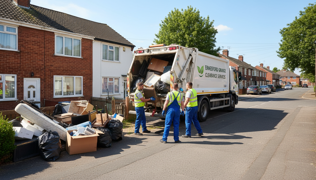 Professional House Clearance team in Ernesford Grange loading waste into van