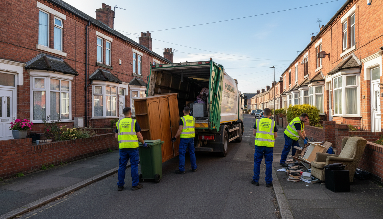 Professional House Clearance team in Foleshill loading waste into van