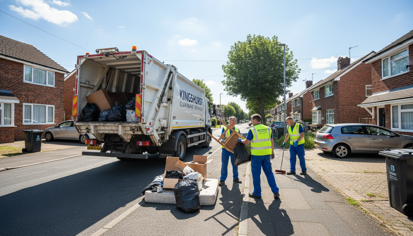Professional House Clearance team in Kingshurst loading waste into van
