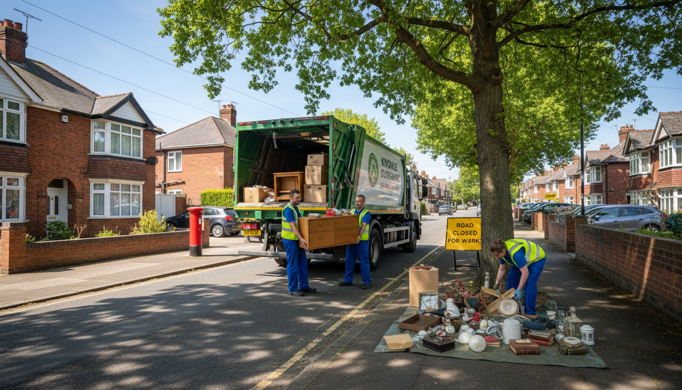 Professional House Clearance team in Knowle loading waste into van