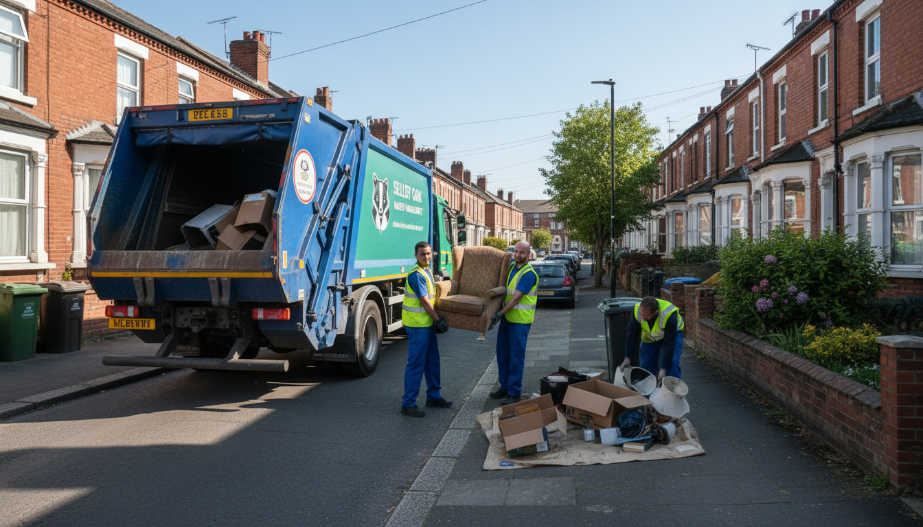 Professional House Clearance team in Selly Oak loading waste into van
