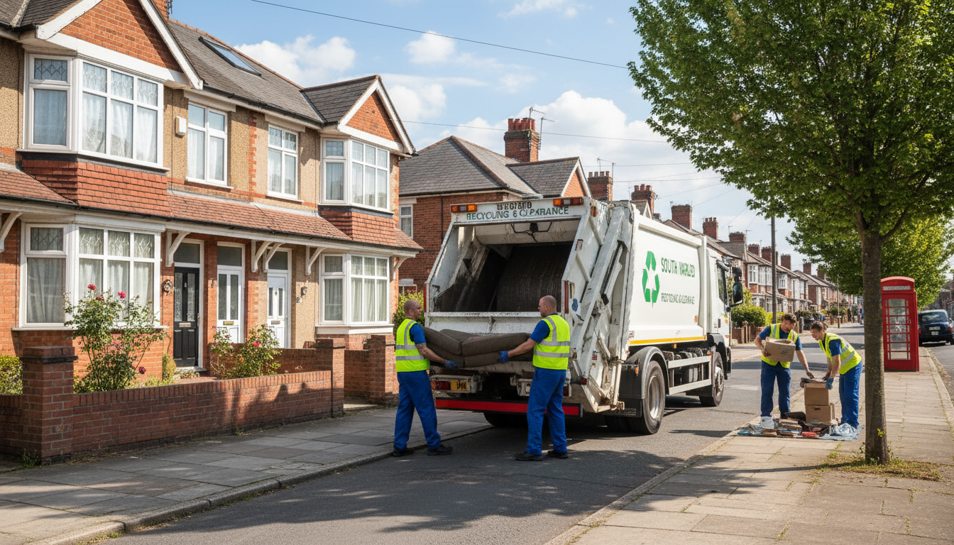 Professional House Clearance team in South Yardley loading waste into van