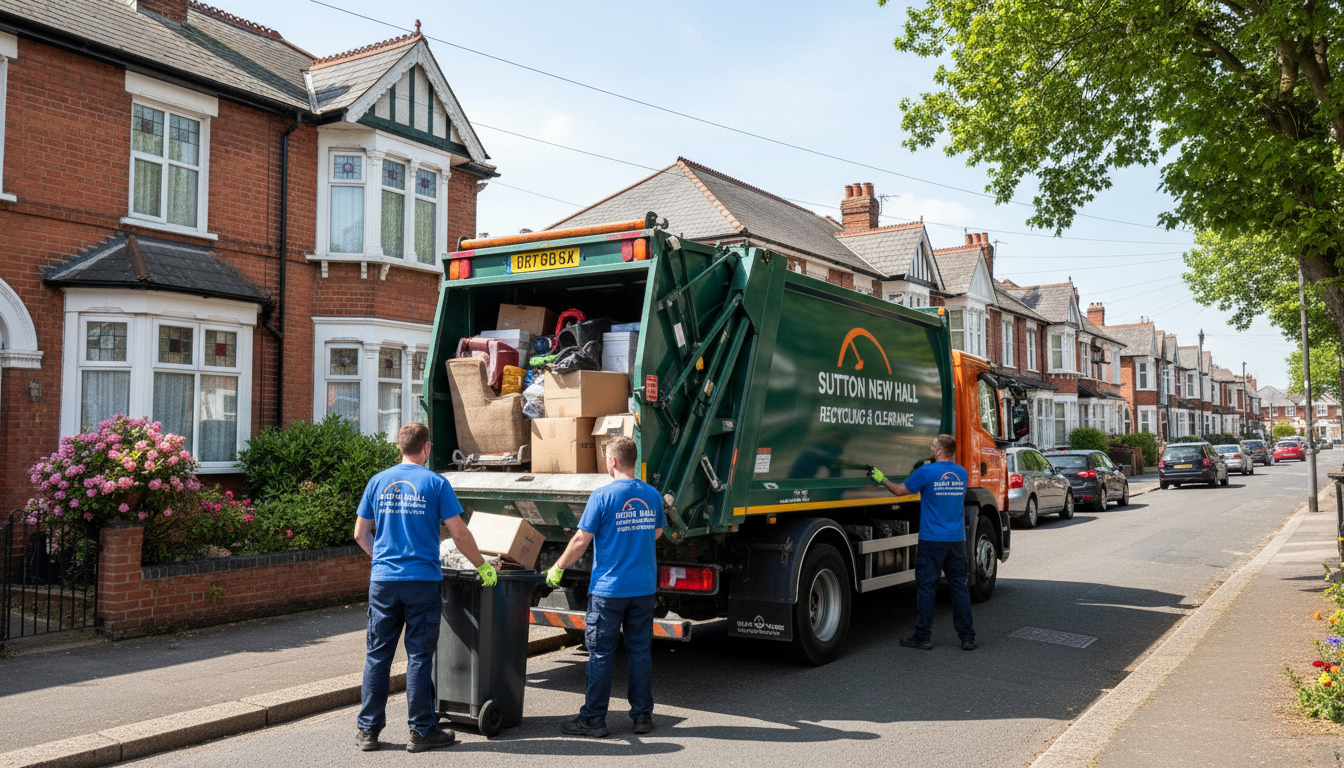 Professional House Clearance team in Sutton New Hall loading waste into van