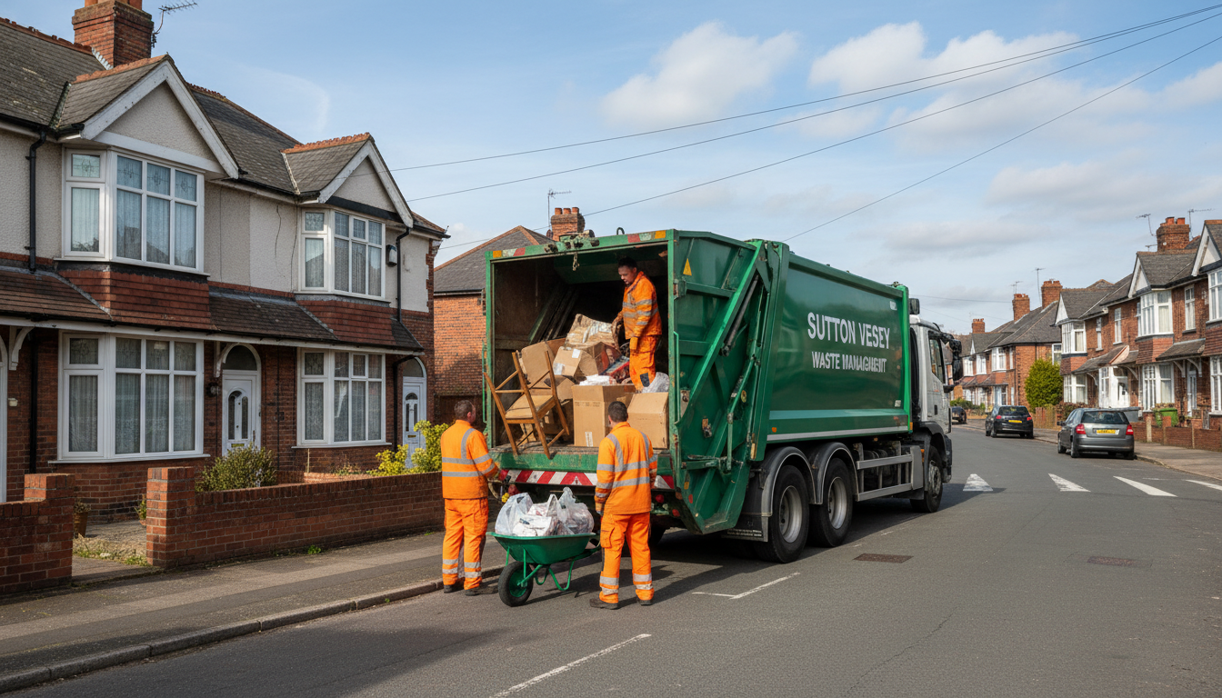 Professional House Clearance team in Sutton Vesey loading waste into van