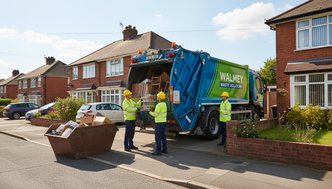 Professional House Clearance team in Walmley loading waste into van