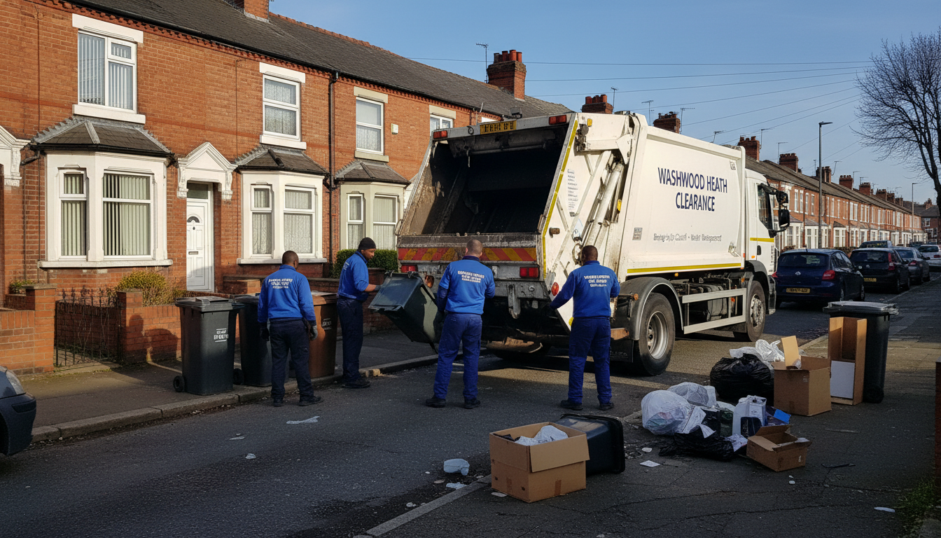 Professional House Clearance team in Washwood Heath loading waste into van