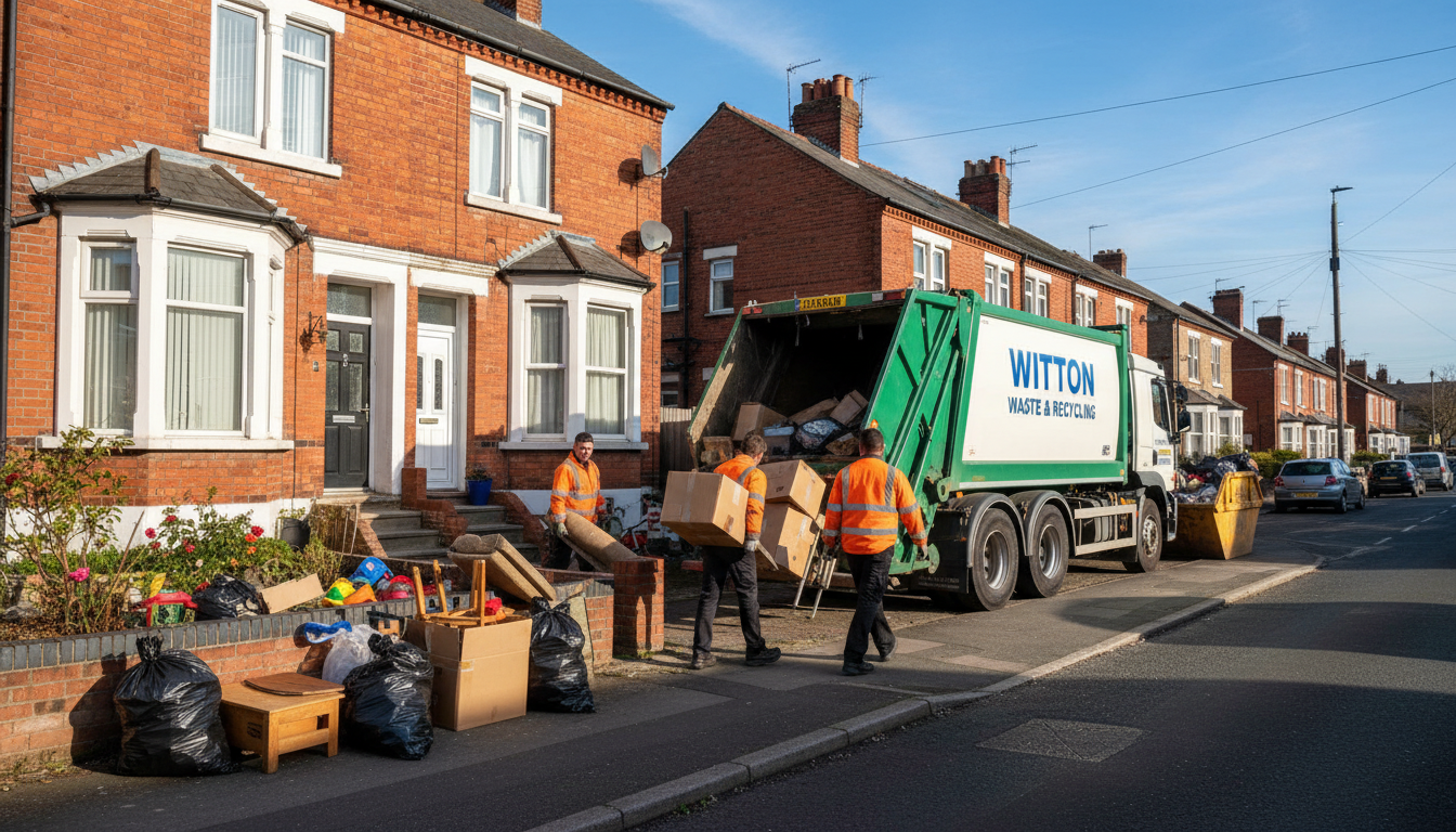 Professional House Clearance team in Witton loading waste into van