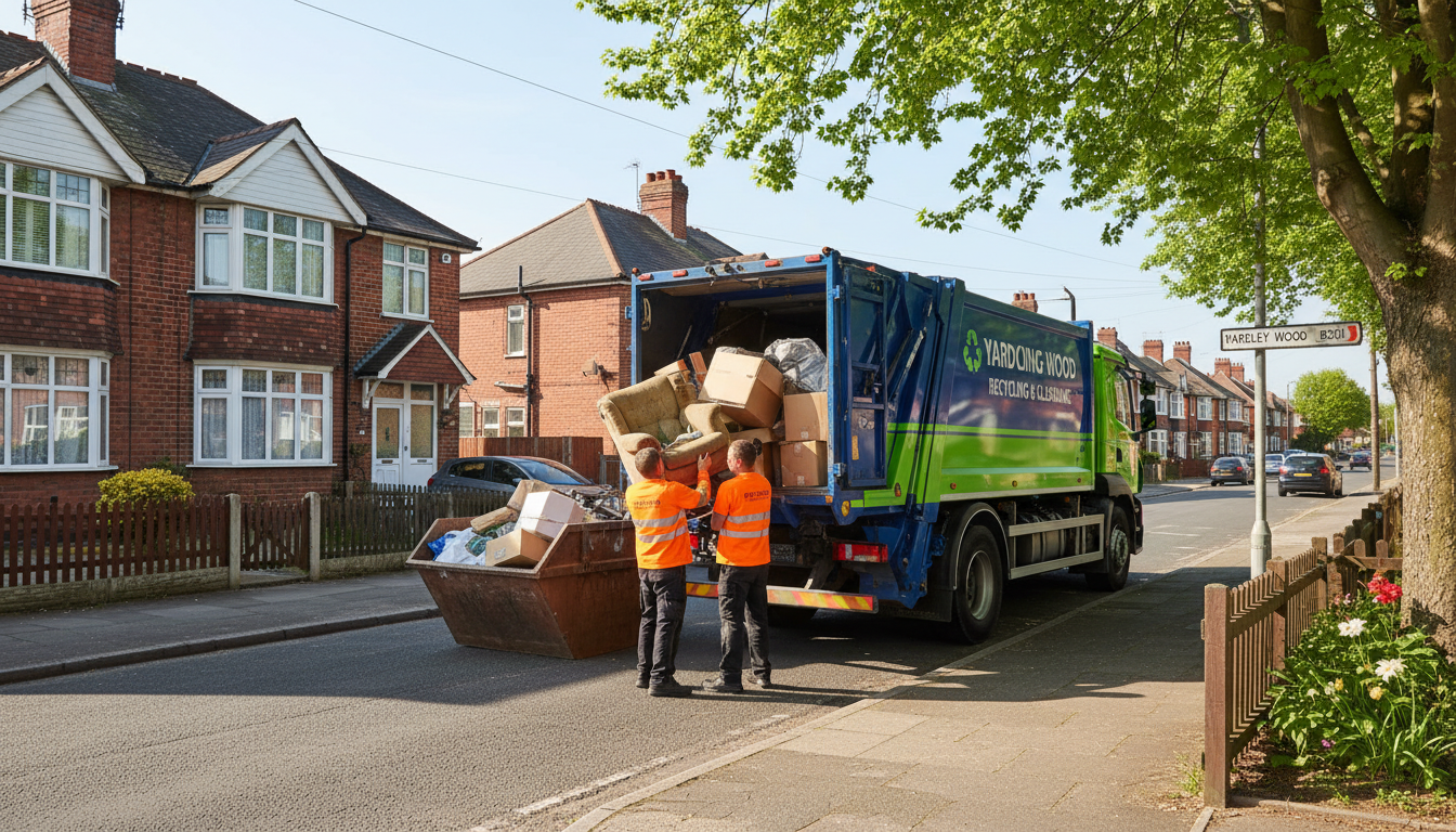 Professional House Clearance team in Yardley Wood loading waste into van