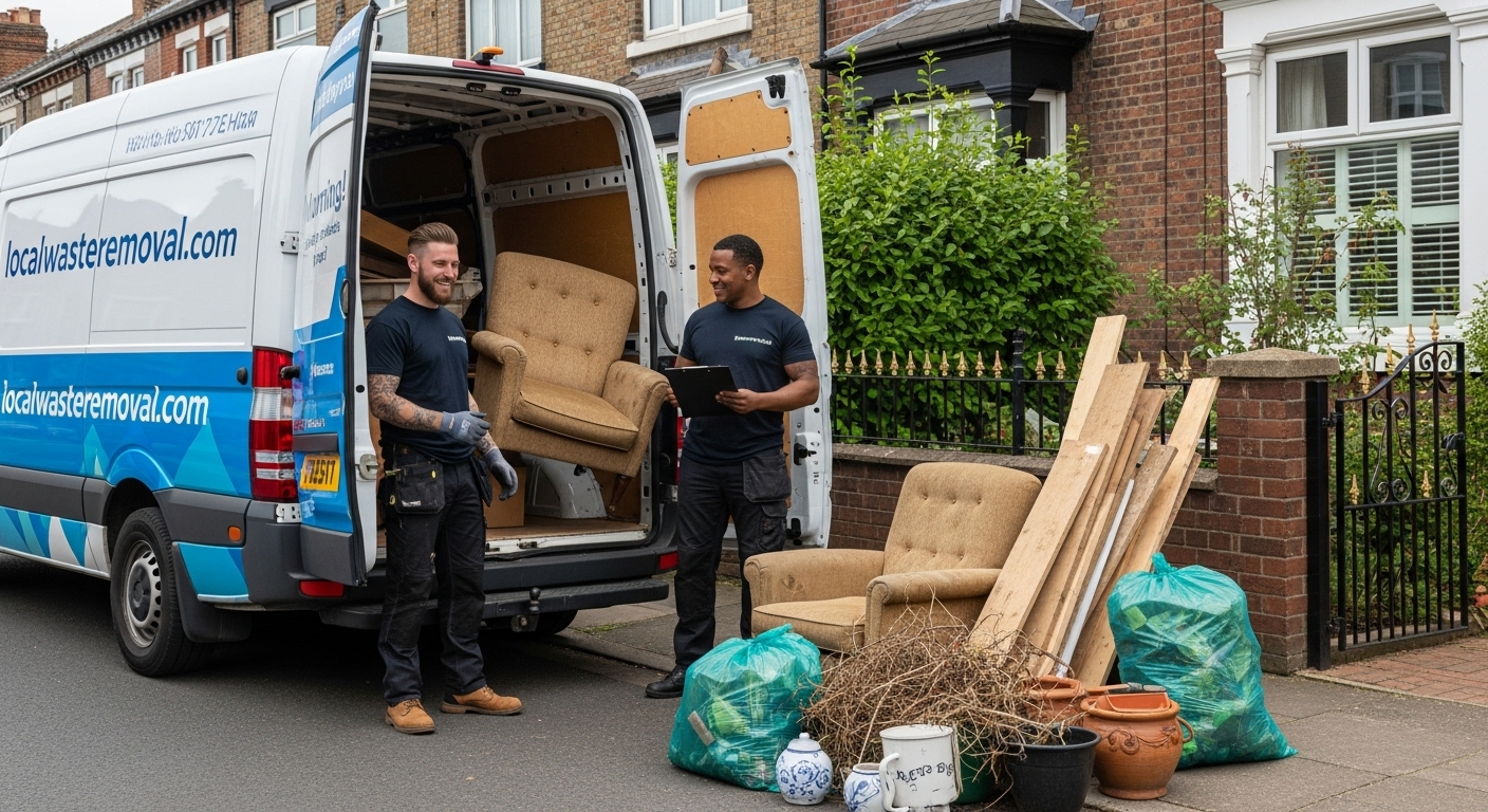 Professional Junk Removal team in Alum Rock loading waste into van