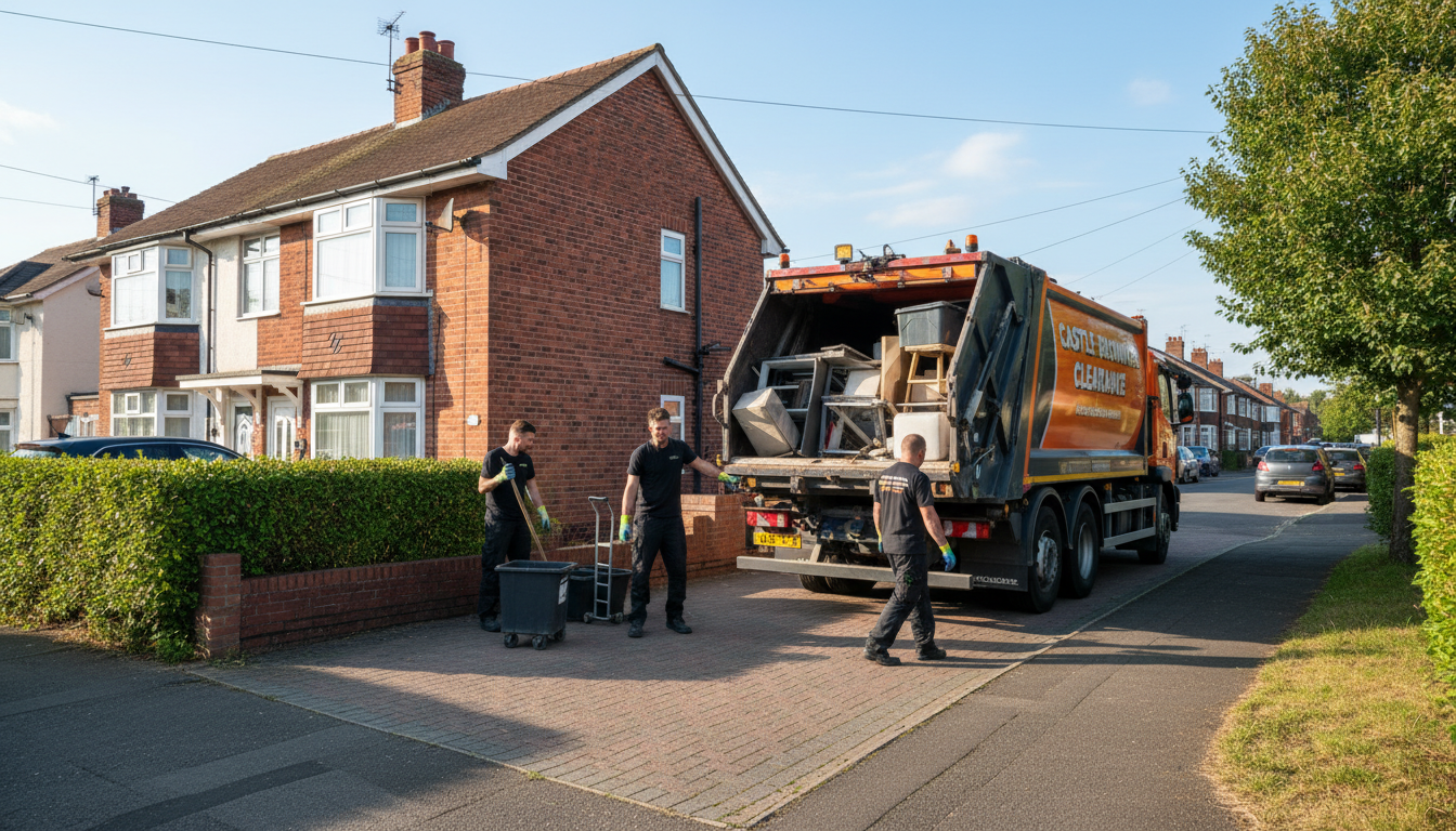 Professional Junk Removal team in Castle Bromwich loading waste into van