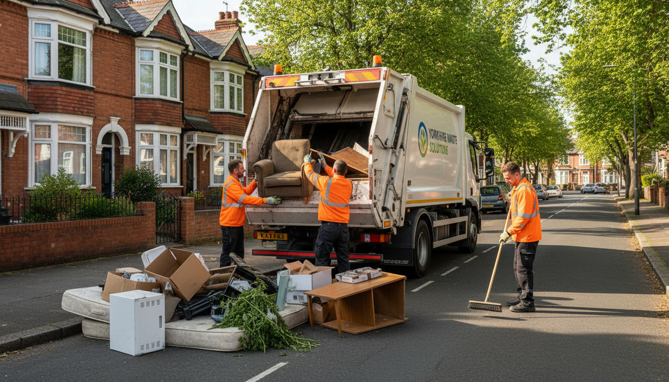 Professional Junk Removal team in Chapelfields loading waste into van