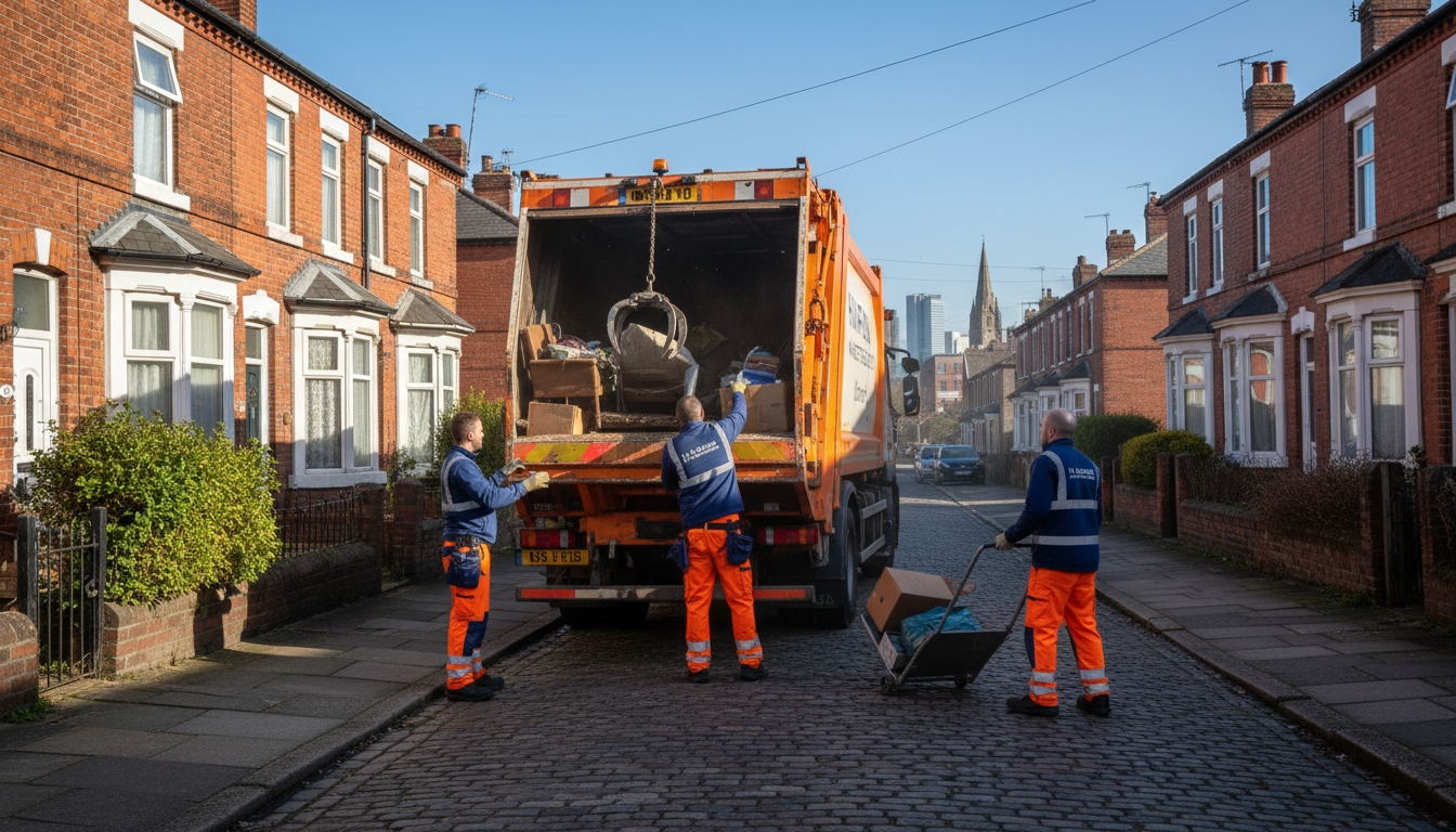 Professional Junk Removal team in Hillfields loading waste into van