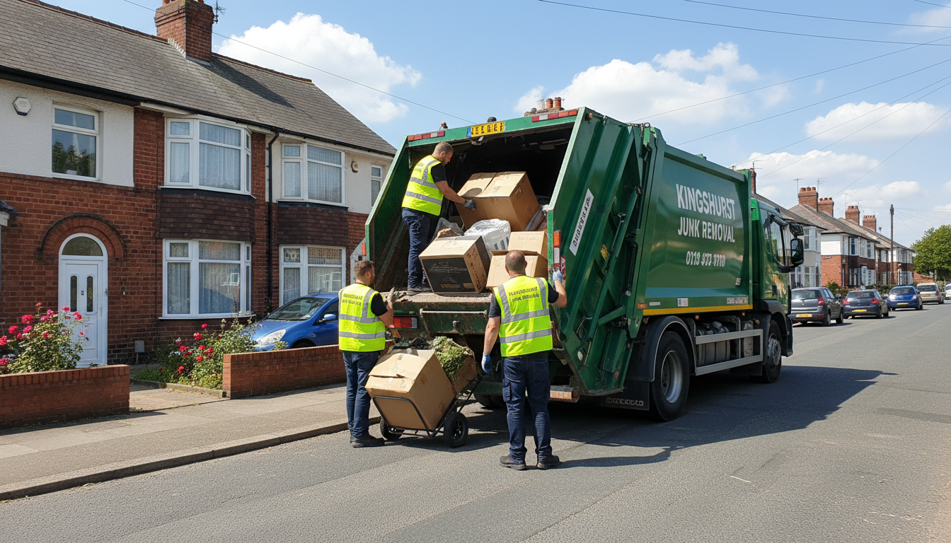 Professional Junk Removal team in Kingshurst loading waste into van