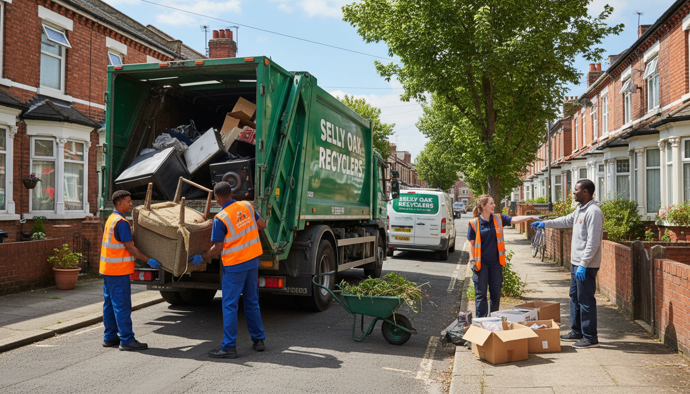 Professional Junk Removal team in Selly Oak loading waste into van