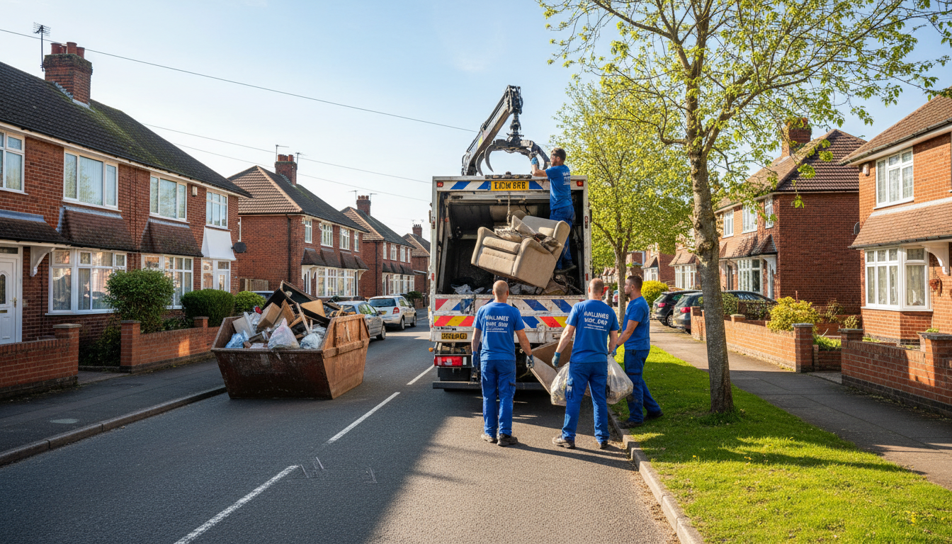 Professional Junk Removal team in Walmley loading waste into van