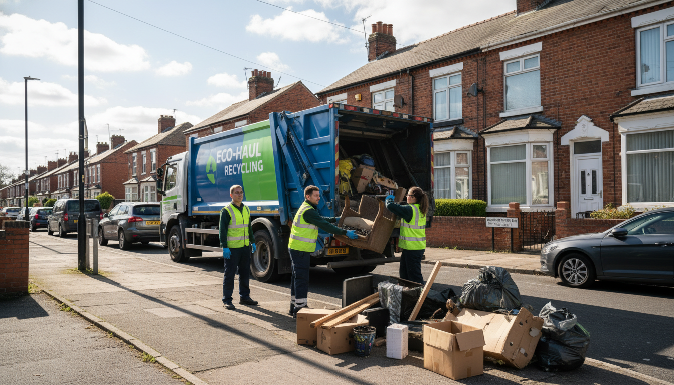 Professional Junk Removal team in Washwood Heath loading waste into van