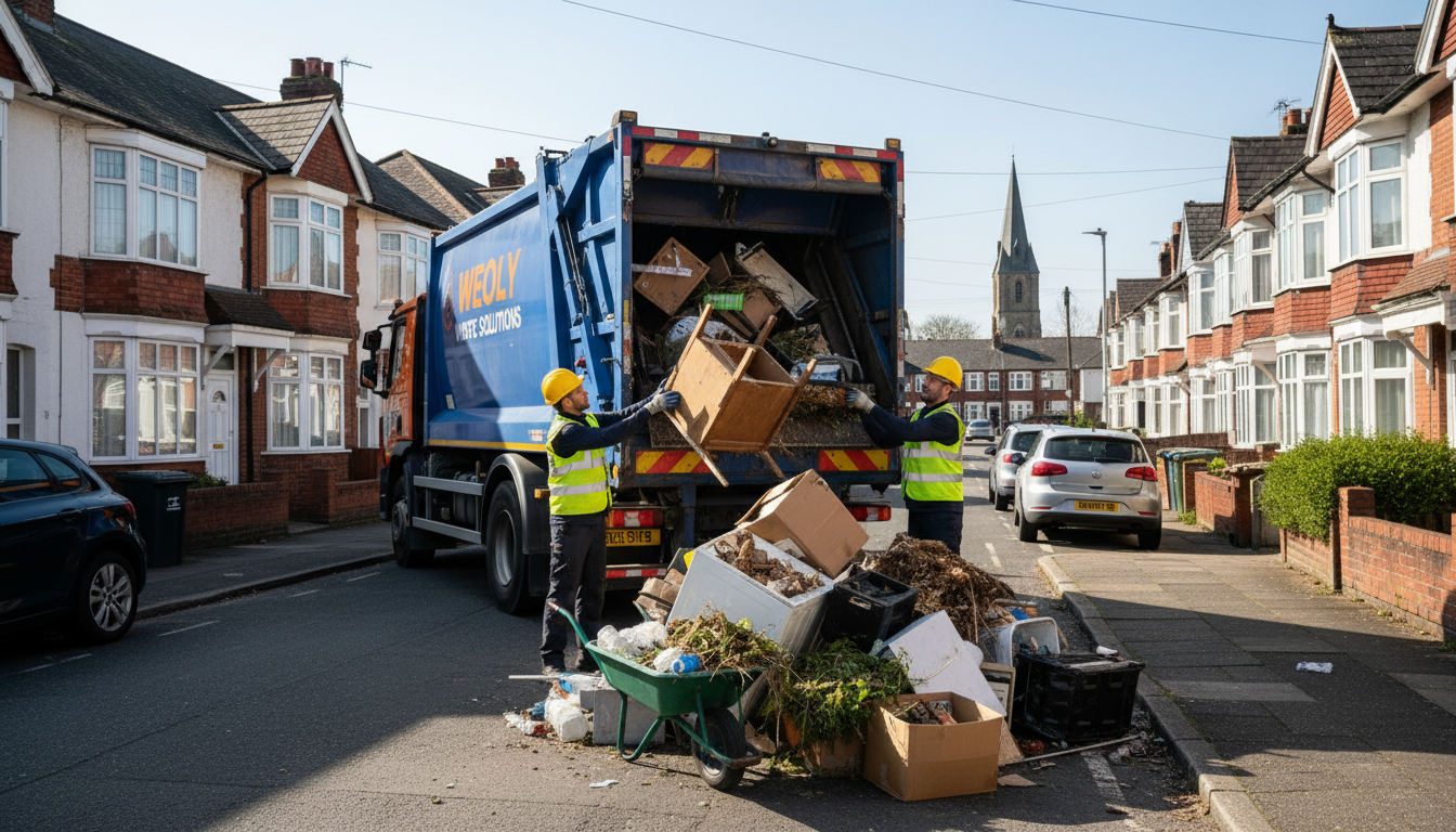 Professional Junk Removal team in Weoley Castle loading waste into van