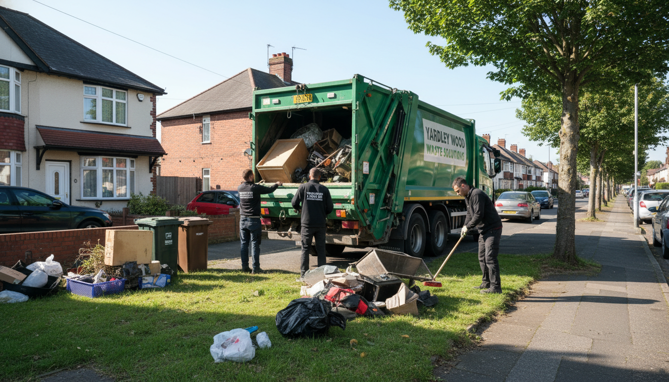 Professional Junk Removal team in Yardley Wood loading waste into van