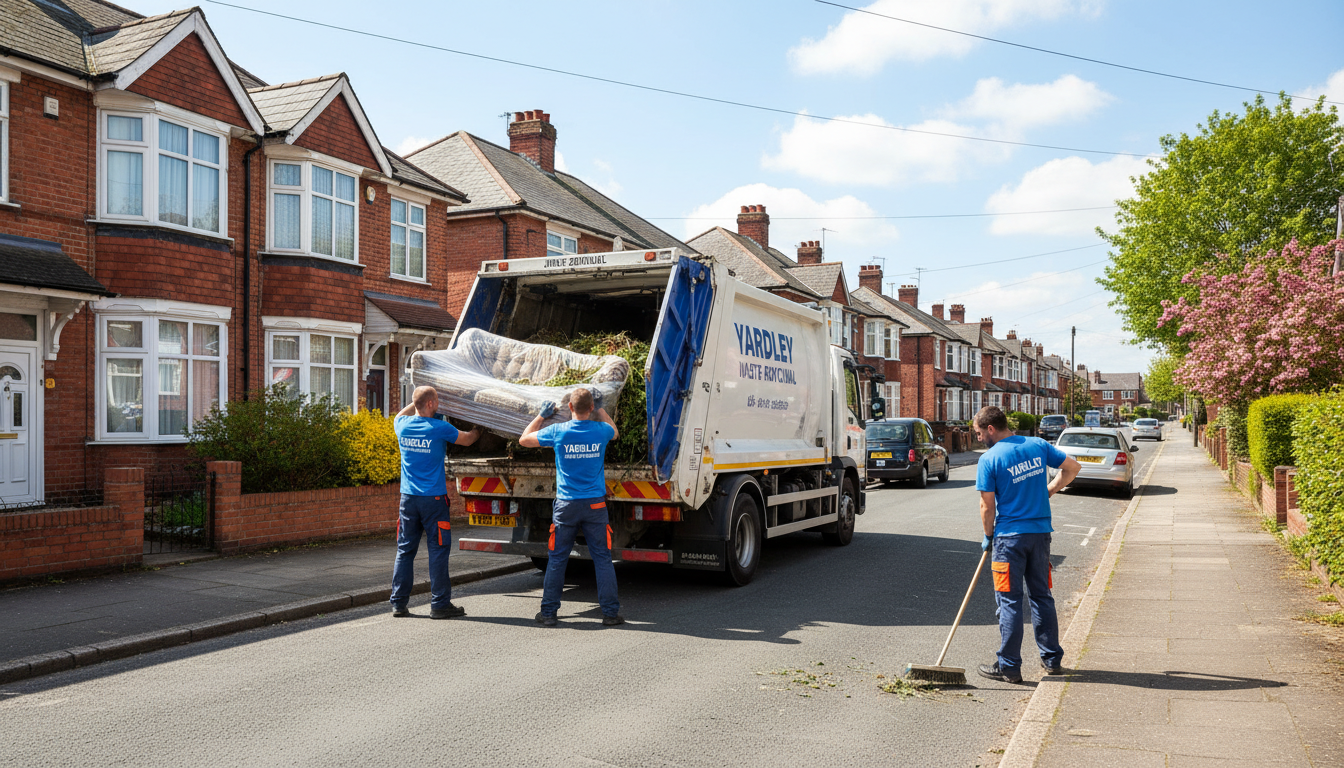 Professional Junk Removal team in Yardley loading waste into van