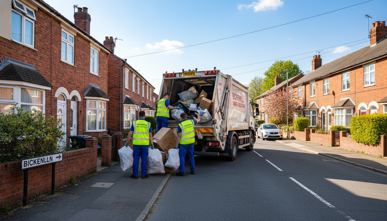 Professional Loft Clearance team in Bickenhill loading waste into van