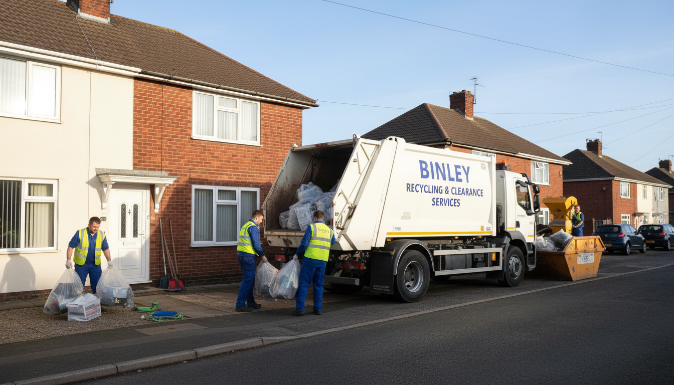 Professional Loft Clearance team in Binley loading waste into van
