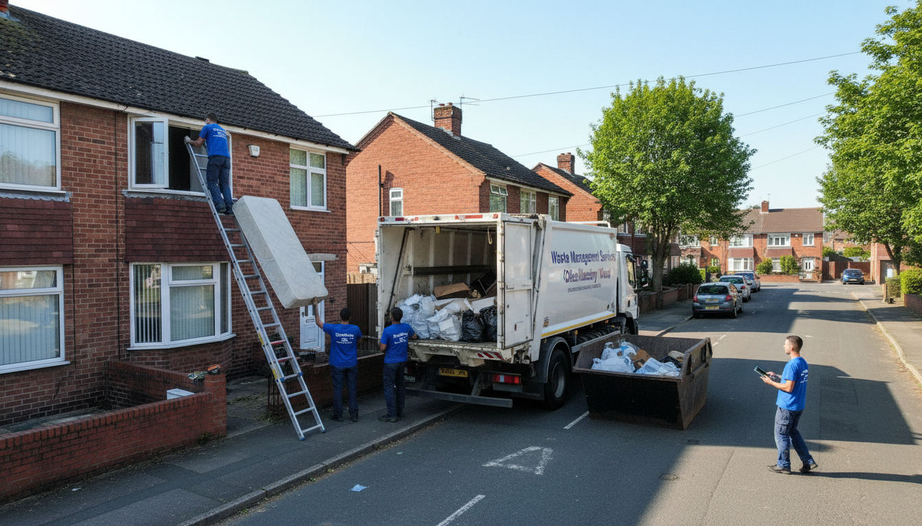Professional Loft Clearance team in Chelmsley Wood loading waste into van