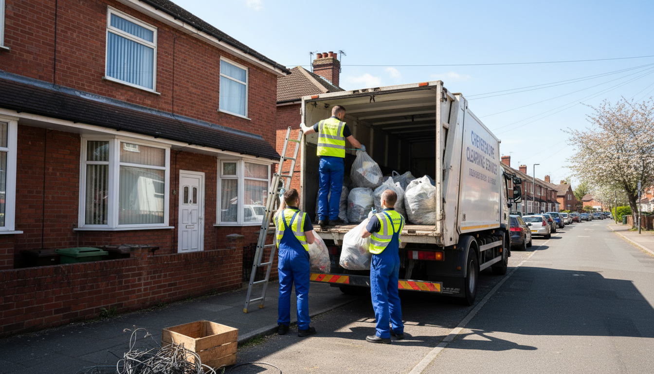 Professional Loft Clearance team in Cheylesmore loading waste into van