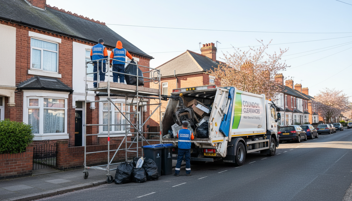 Professional Loft Clearance team in Coundon loading waste into van