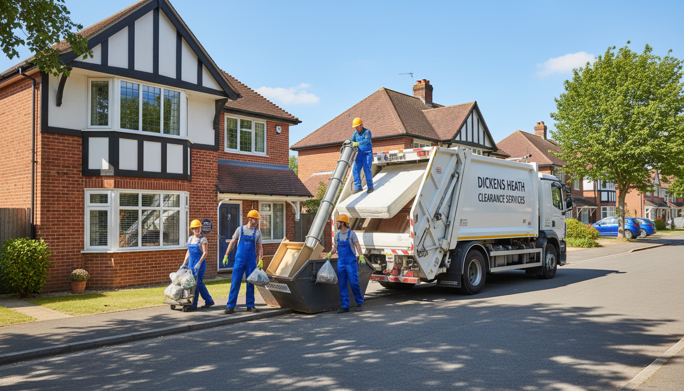 Professional Loft Clearance team in Dickens Heath loading waste into van