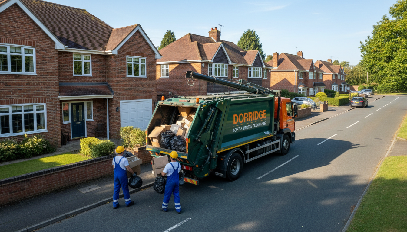 Professional Loft Clearance team in Dorridge loading waste into van