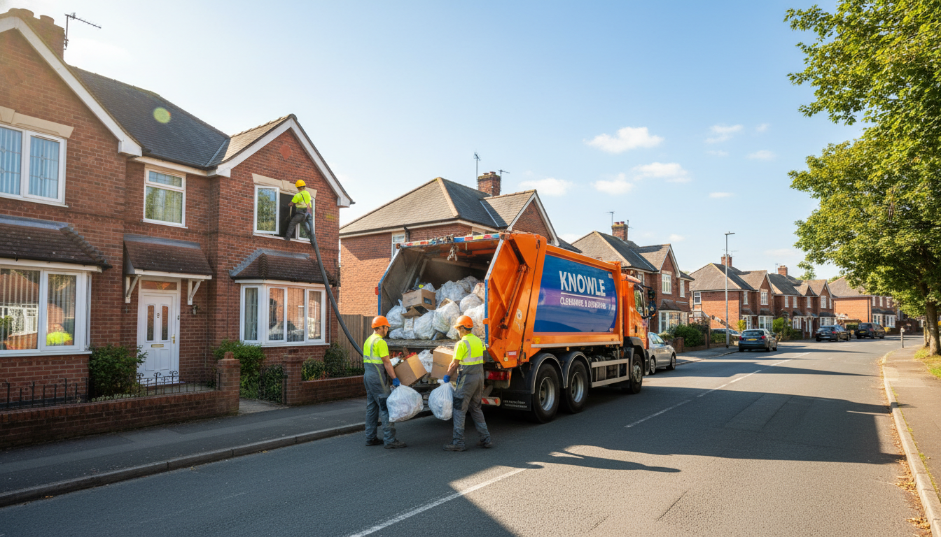 Professional Loft Clearance team in Knowle loading waste into van