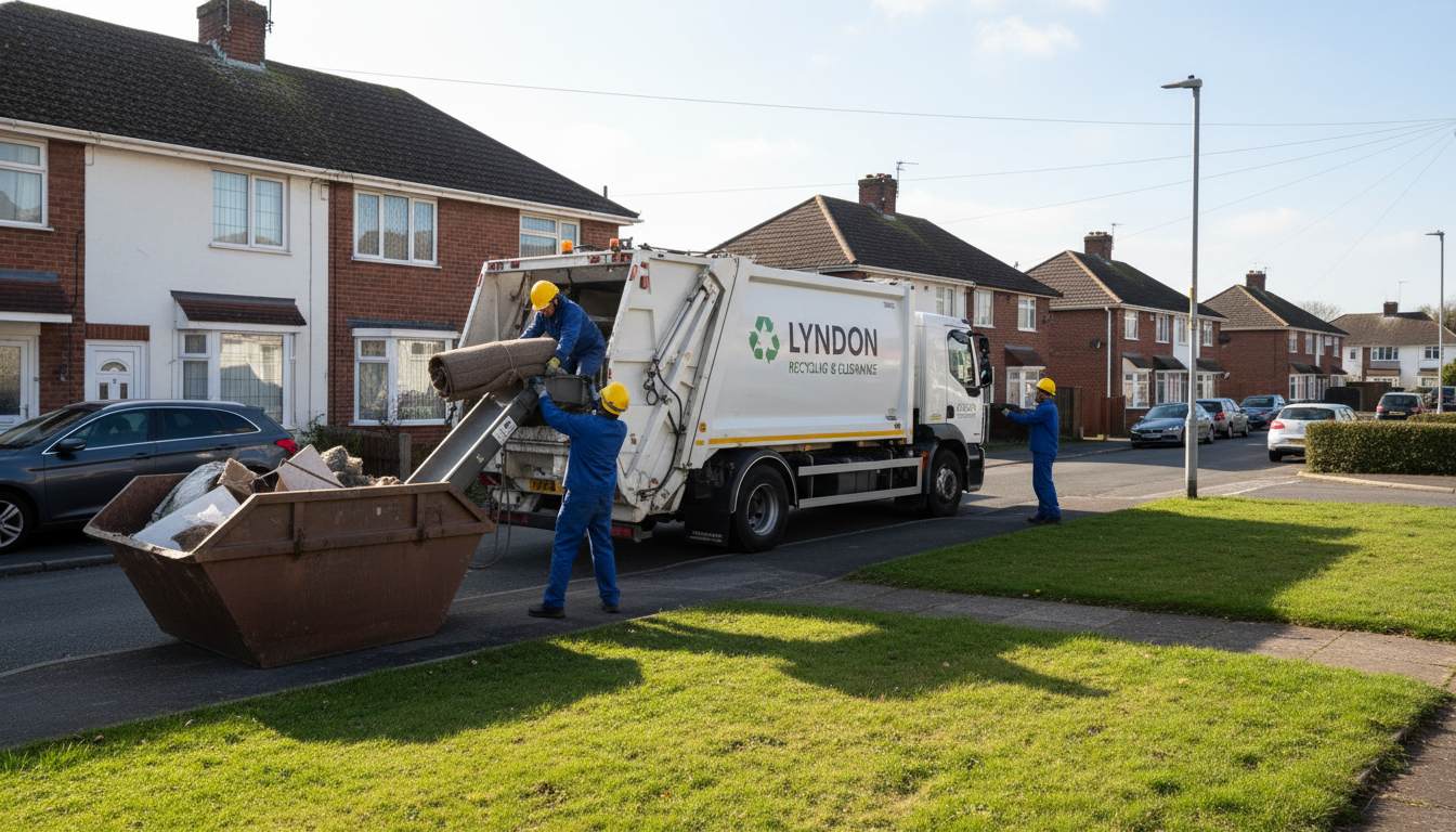 Professional Loft Clearance team in Lyndon loading waste into van