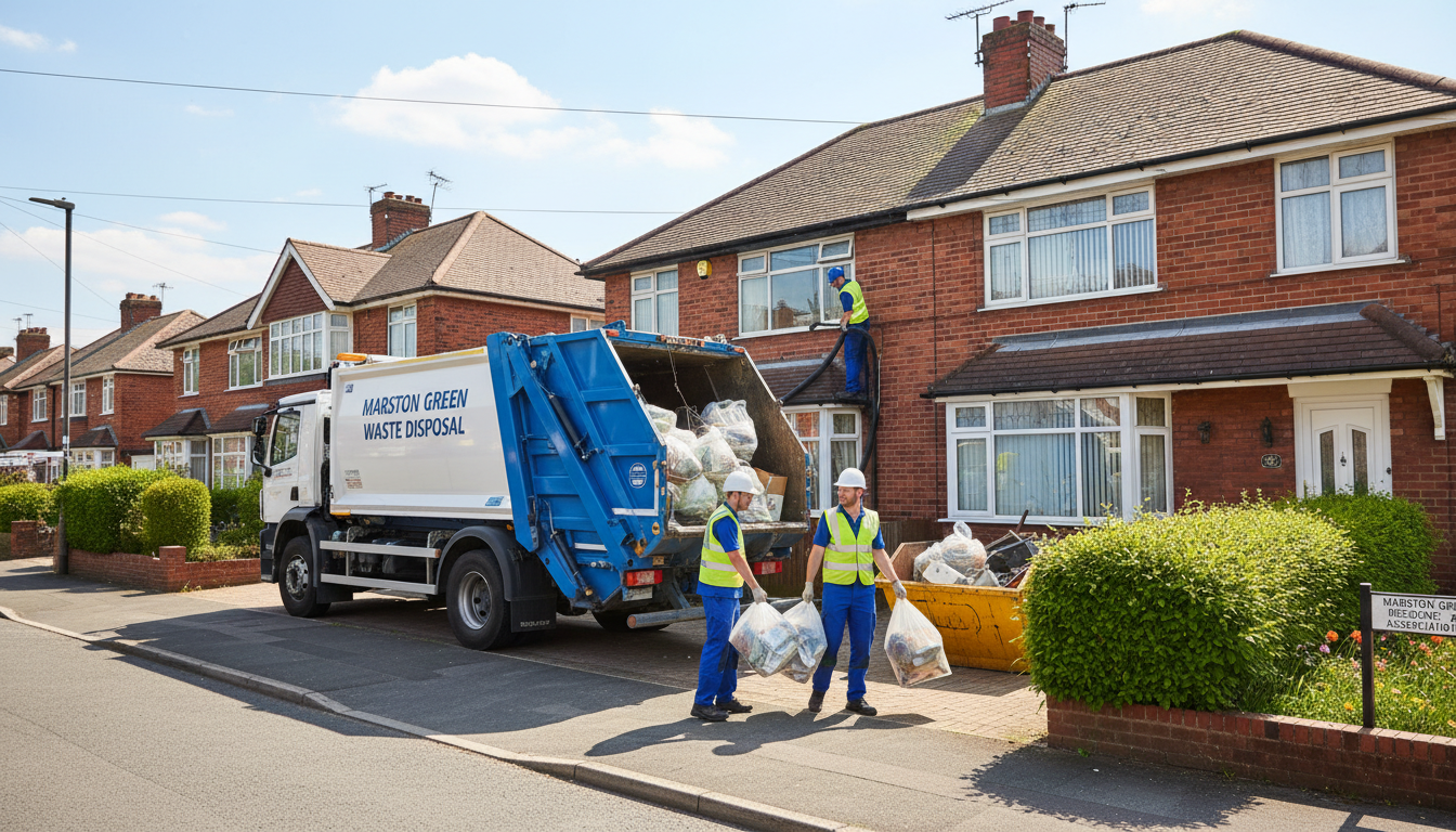 Professional Loft Clearance team in Marston Green loading waste into van