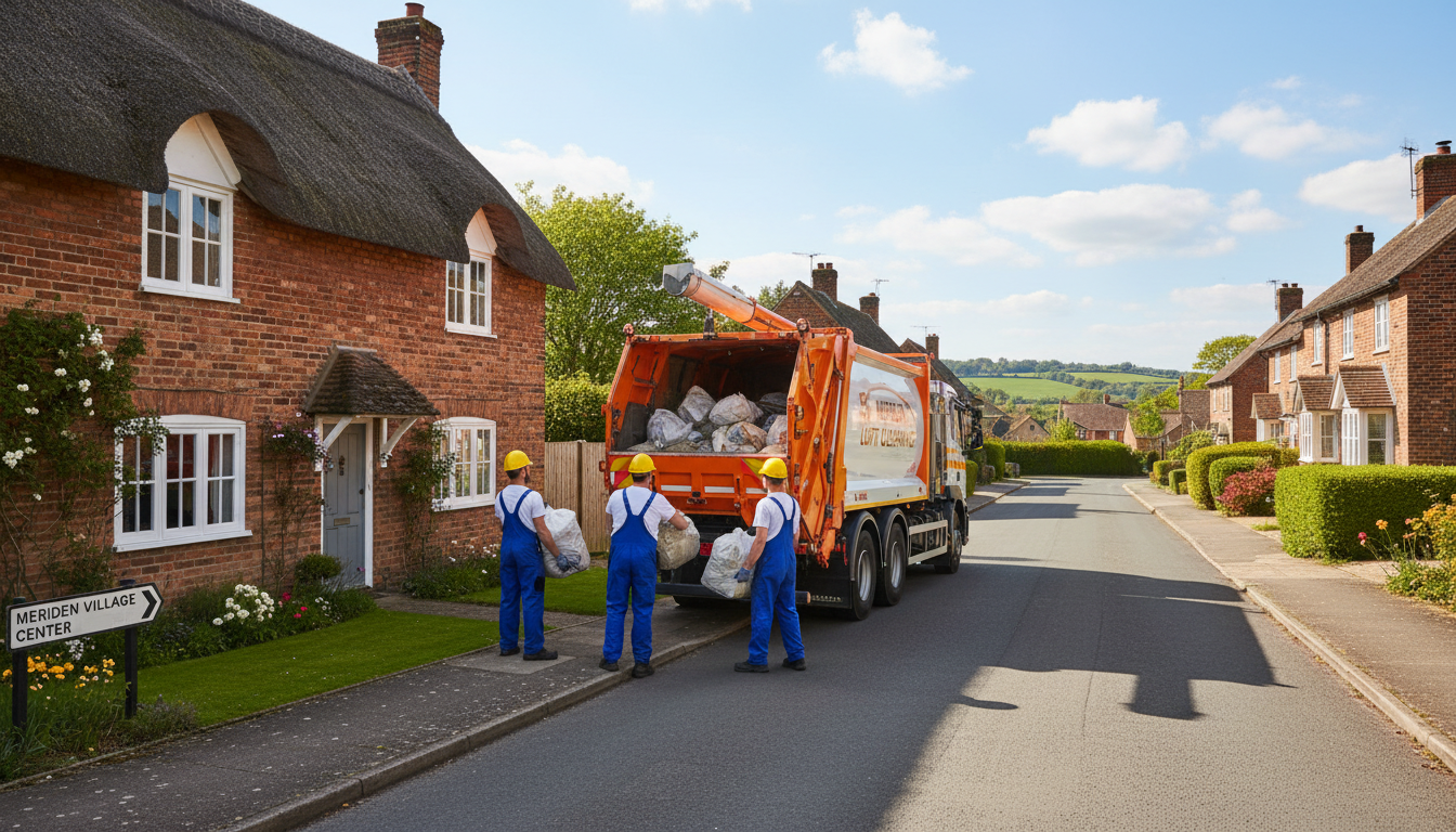 Professional Loft Clearance team in Meriden loading waste into van