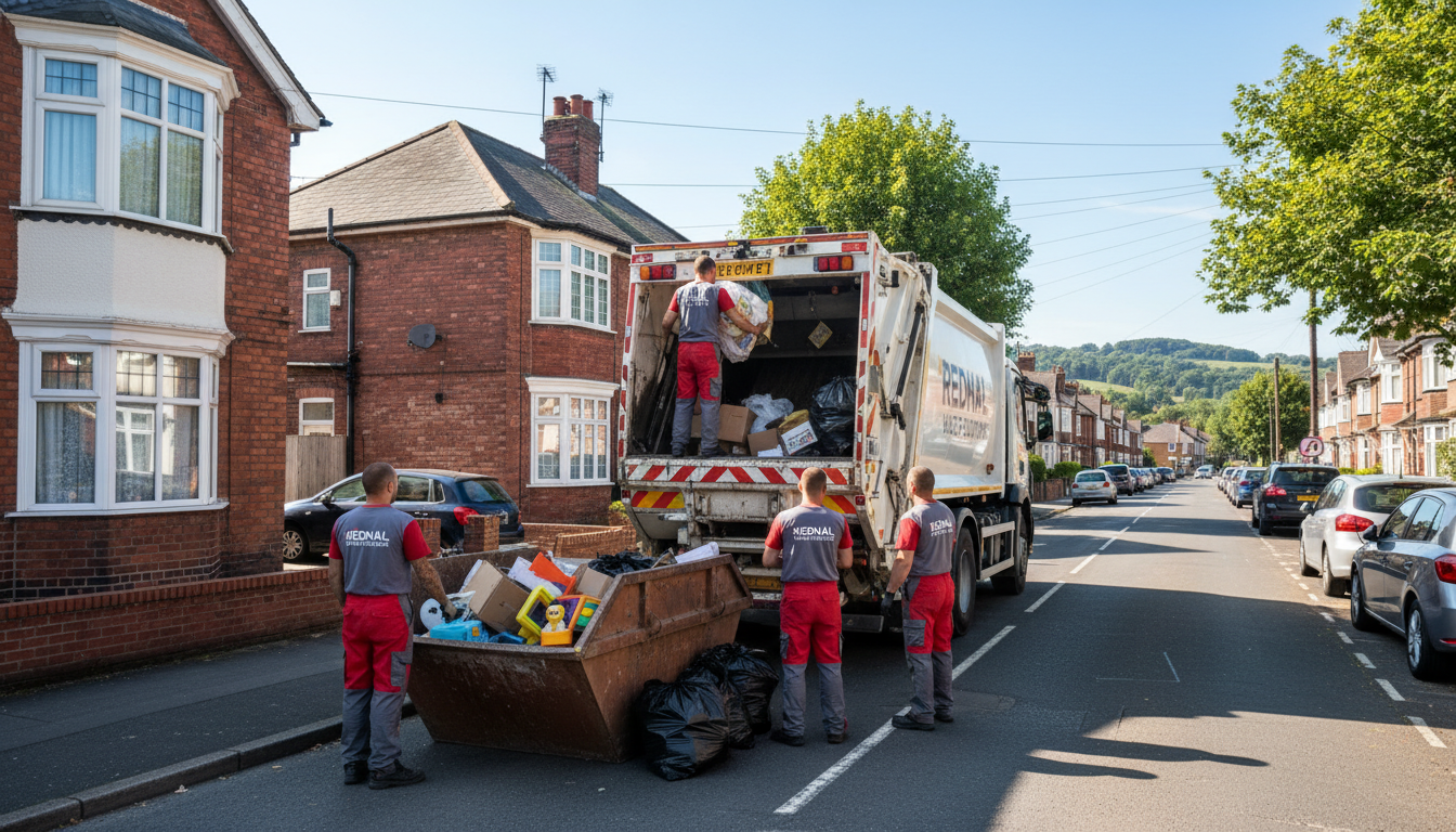 Professional Loft Clearance team in Rednal loading waste into van