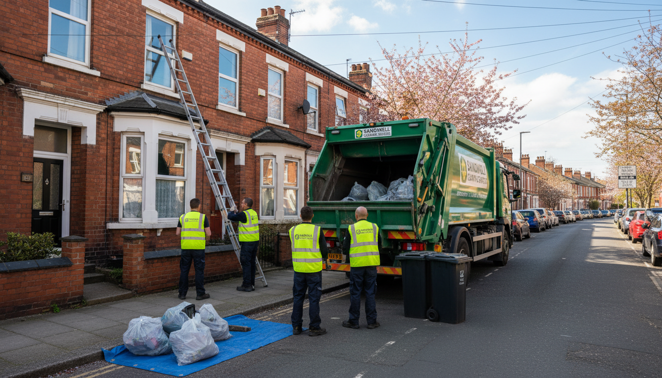 Professional Loft Clearance team in Sandwell loading waste into van