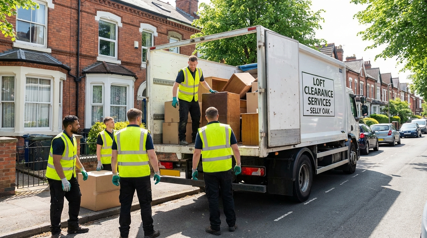 Professional Loft Clearance team in Selly Oak loading waste into van