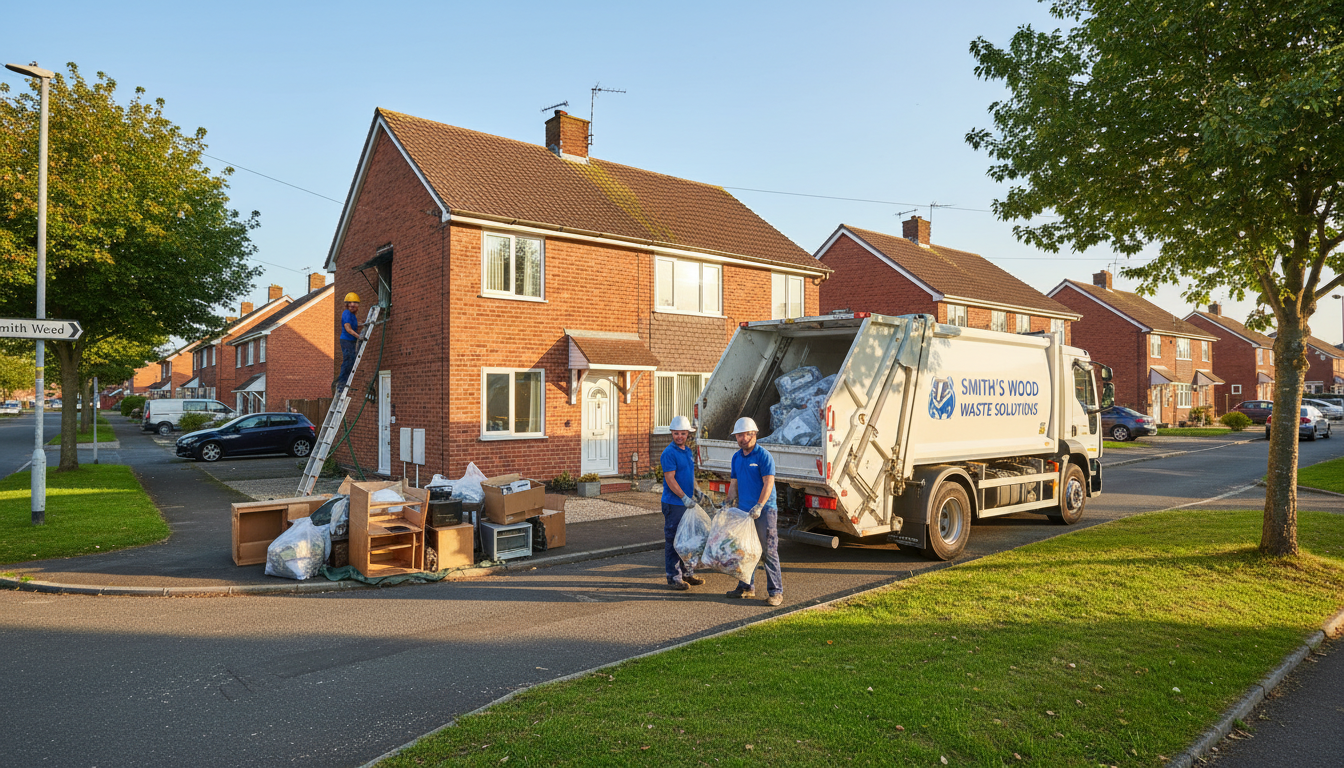 Professional Loft Clearance team in Smith's Wood loading waste into van