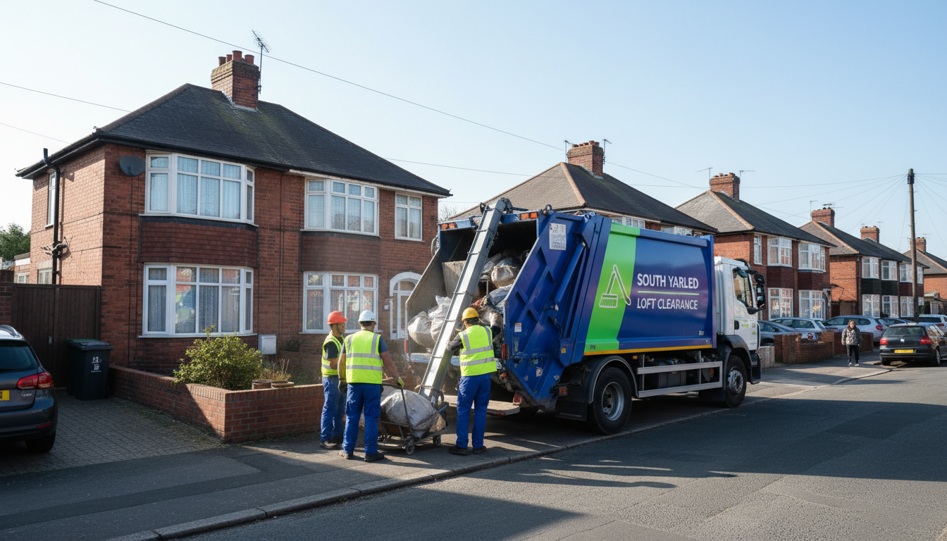 Professional Loft Clearance team in South Yardley loading waste into van