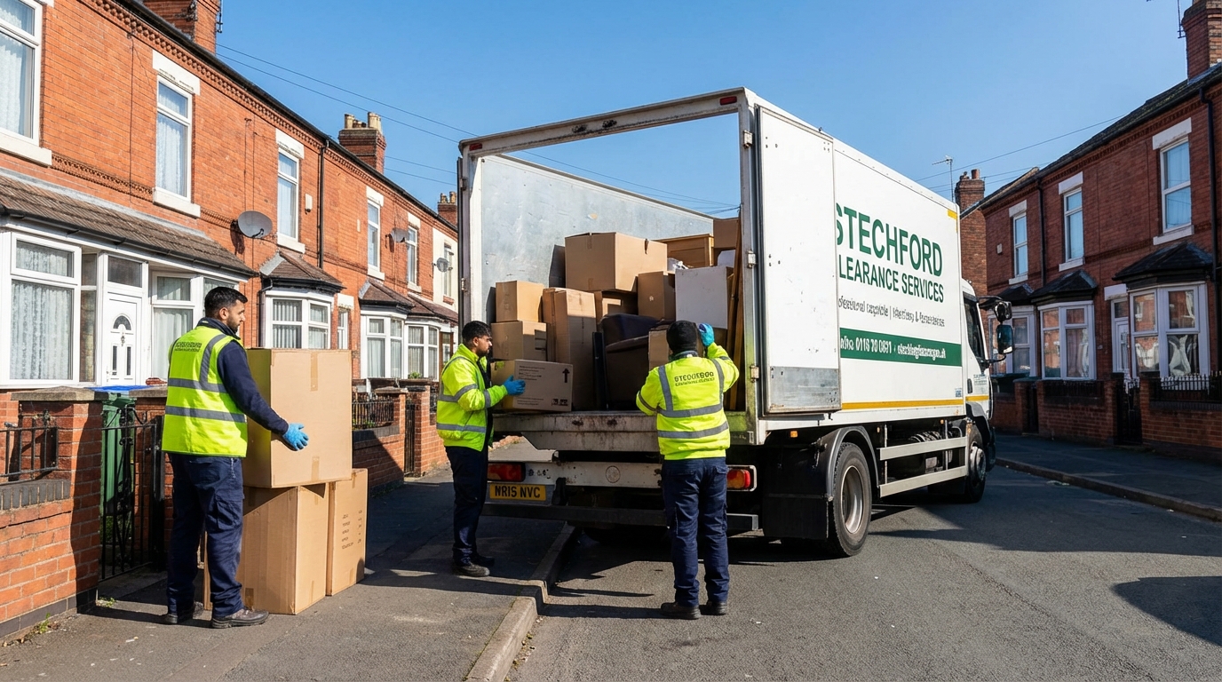 Professional Loft Clearance team in Stechford loading waste into van
