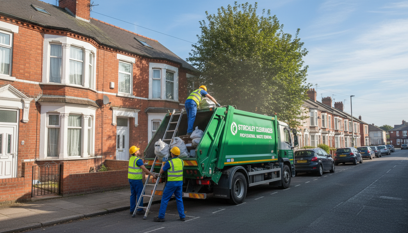 Professional Loft Clearance team in Stirchley loading waste into van