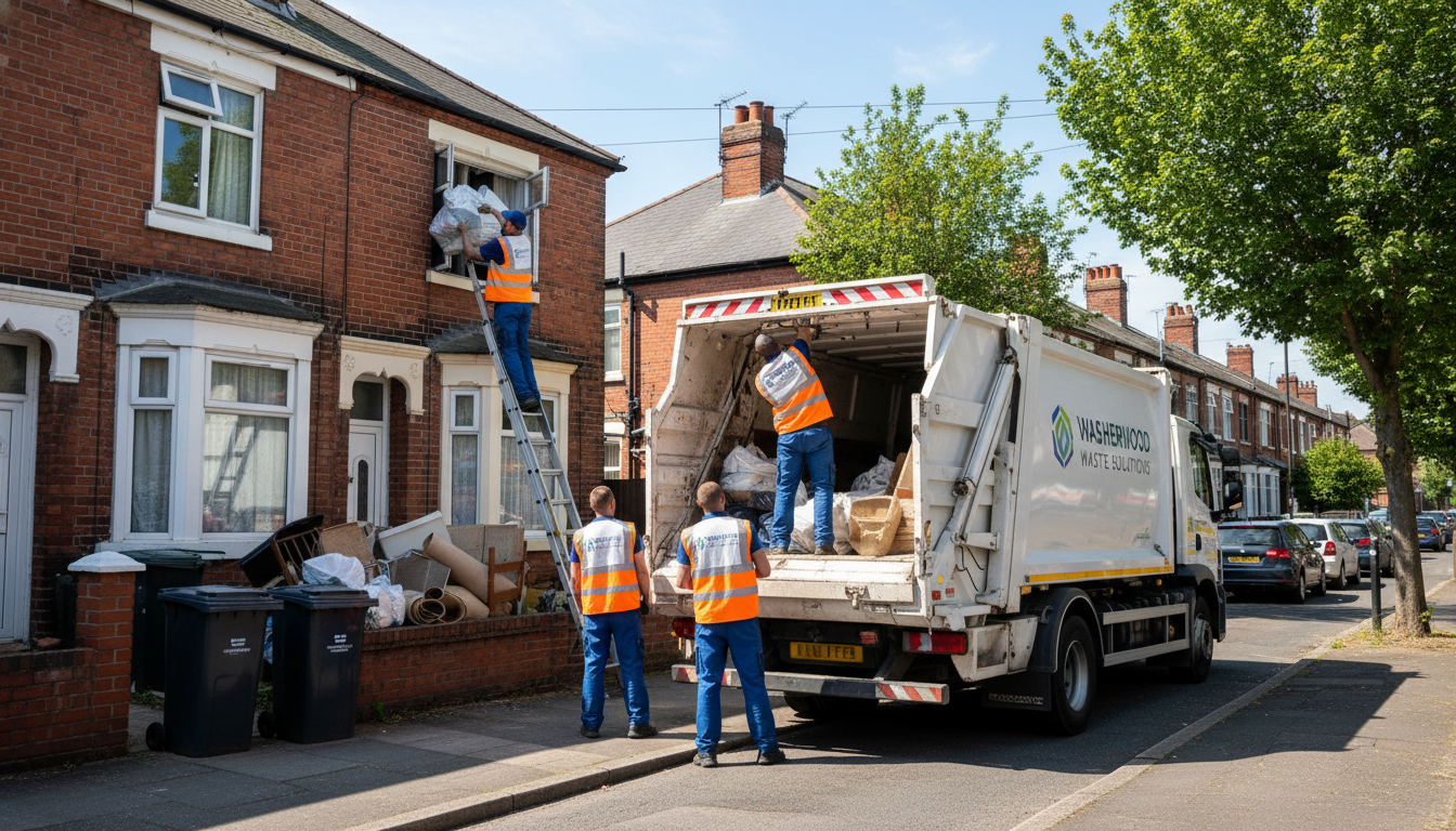 Professional Loft Clearance team in Washwood Heath loading waste into van