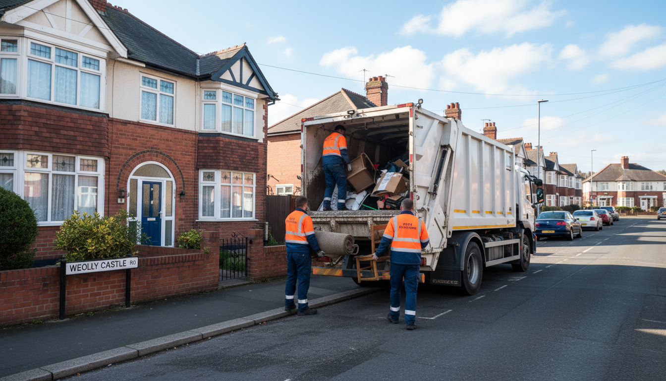 Professional Loft Clearance team in Weoley Castle loading waste into van