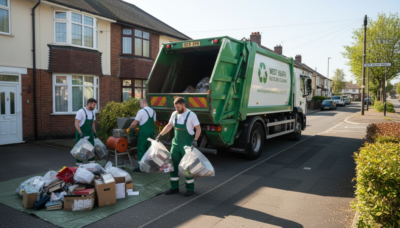Professional Loft Clearance team in West Heath loading waste into van