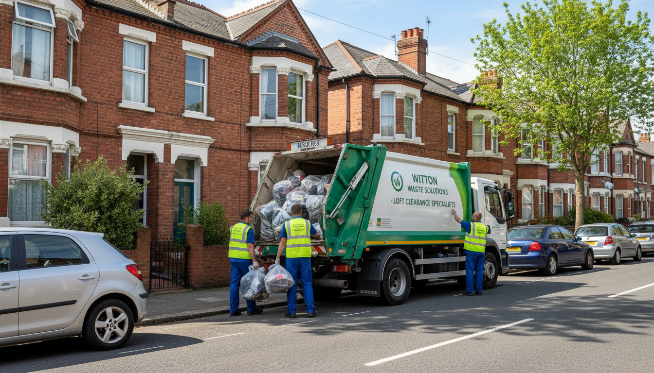 Professional Loft Clearance team in Witton loading waste into van