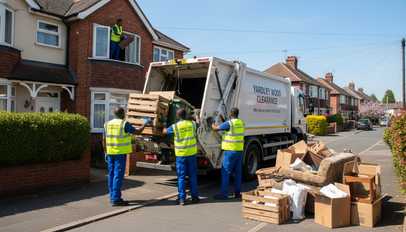 Professional Loft Clearance team in Yardley Wood loading waste into van