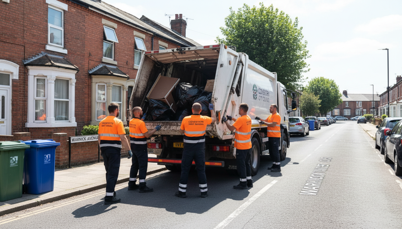 Professional Man And Van Waste Removal team in Coventry loading waste into van