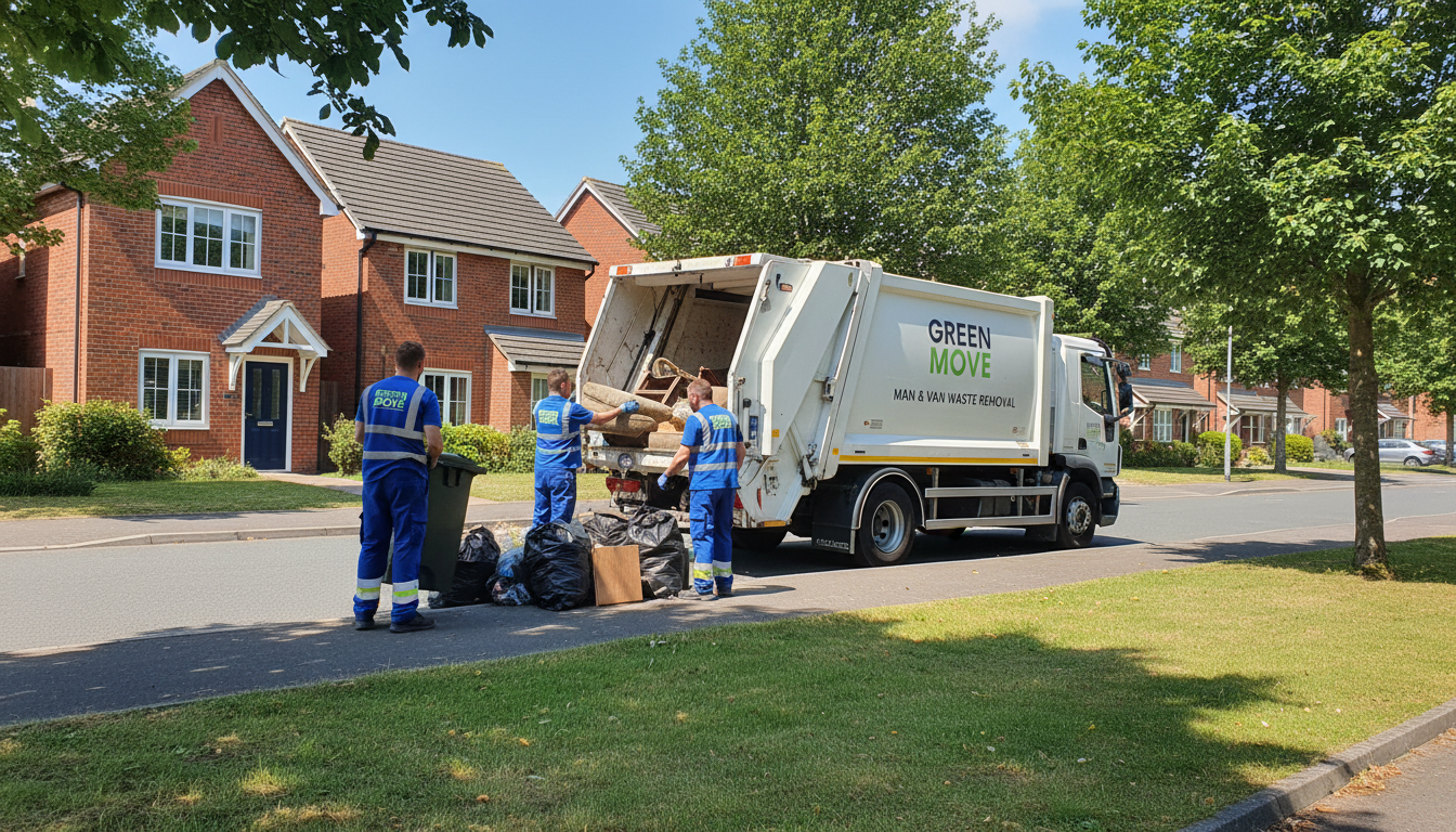 Professional Man And Van Waste Removal team in Dickens Heath loading waste into van