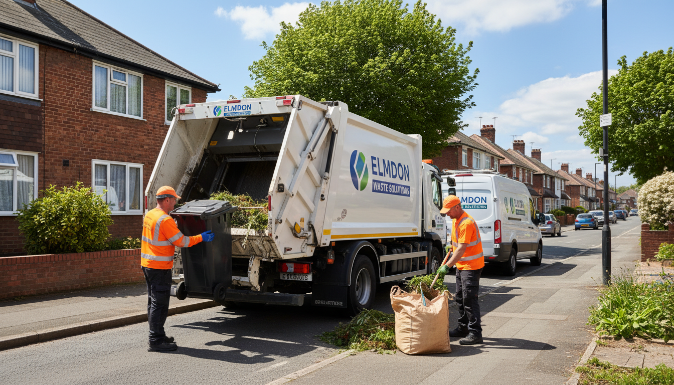 Professional Man And Van Waste Removal team in Elmdon loading waste into van